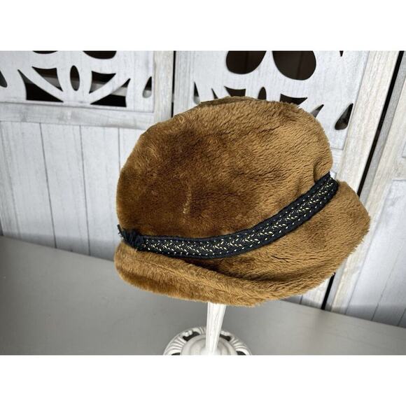 Vintage United Hatters Cap & Millinery Mens Brown Faux Fur Winter Hat Medium - Picture 4 of 8